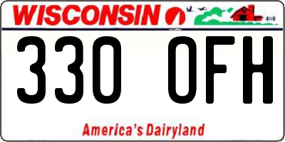 WI license plate 330OFH