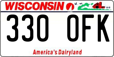 WI license plate 330OFK