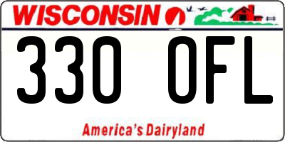 WI license plate 330OFL