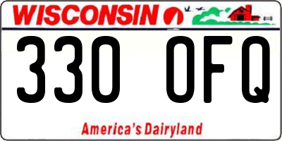 WI license plate 330OFQ