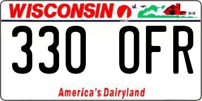 WI license plate 330OFR