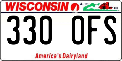 WI license plate 330OFS