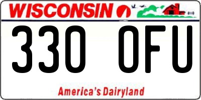 WI license plate 330OFU