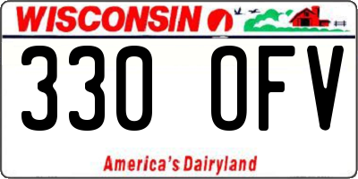 WI license plate 330OFV