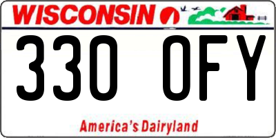 WI license plate 330OFY