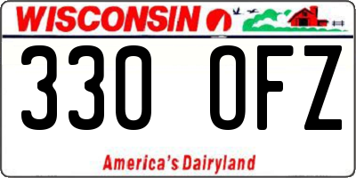 WI license plate 330OFZ