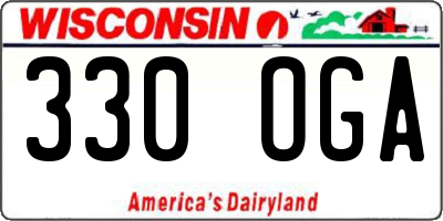 WI license plate 330OGA