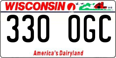 WI license plate 330OGC