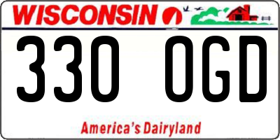 WI license plate 330OGD