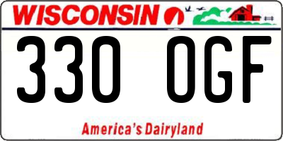WI license plate 330OGF