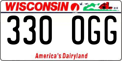 WI license plate 330OGG