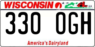 WI license plate 330OGH