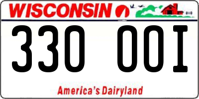 WI license plate 330OOI