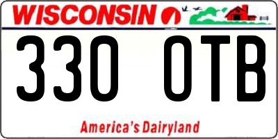 WI license plate 330OTB