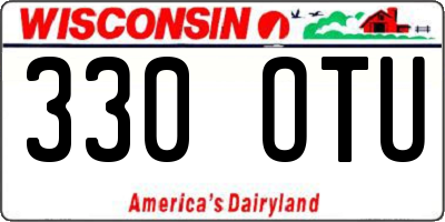 WI license plate 330OTU