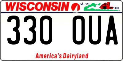 WI license plate 330OUA