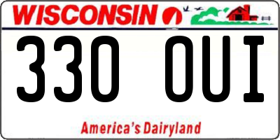 WI license plate 330OUI