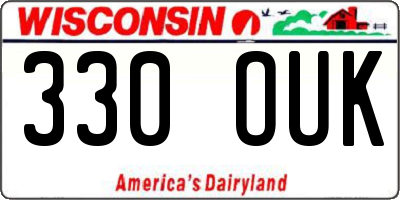 WI license plate 330OUK