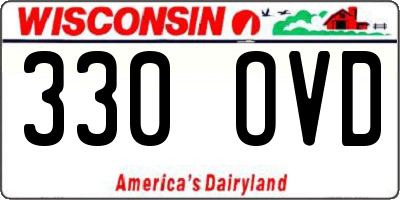 WI license plate 330OVD