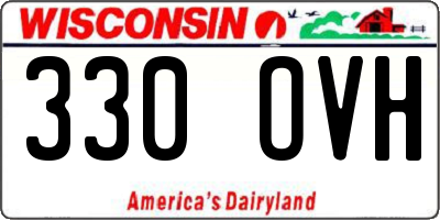 WI license plate 330OVH