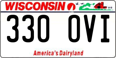 WI license plate 330OVI