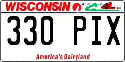 WI license plate 330PIX