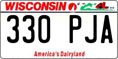 WI license plate 330PJA