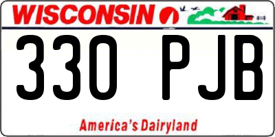 WI license plate 330PJB
