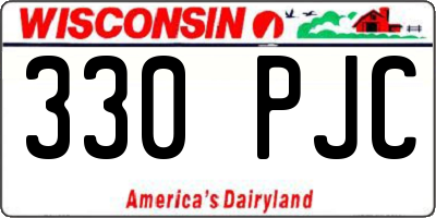 WI license plate 330PJC