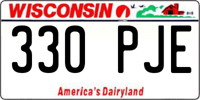 WI license plate 330PJE