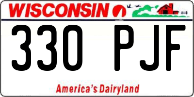 WI license plate 330PJF