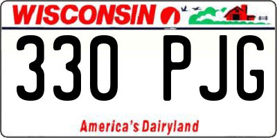 WI license plate 330PJG