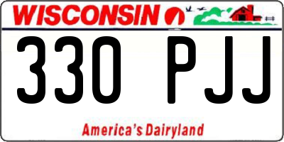 WI license plate 330PJJ