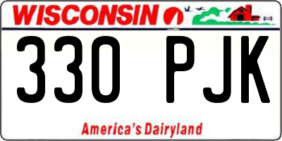 WI license plate 330PJK