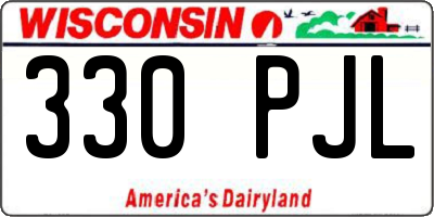 WI license plate 330PJL