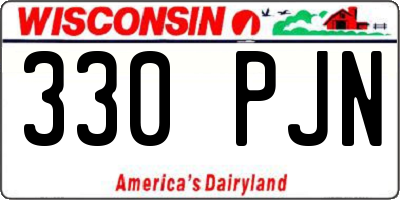 WI license plate 330PJN