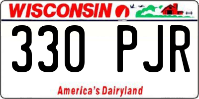 WI license plate 330PJR