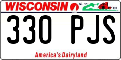 WI license plate 330PJS