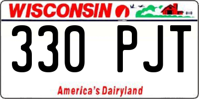 WI license plate 330PJT