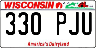 WI license plate 330PJU