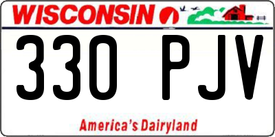 WI license plate 330PJV