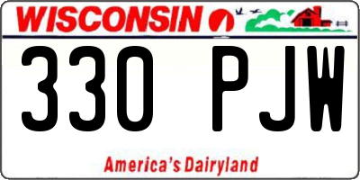 WI license plate 330PJW