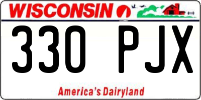 WI license plate 330PJX