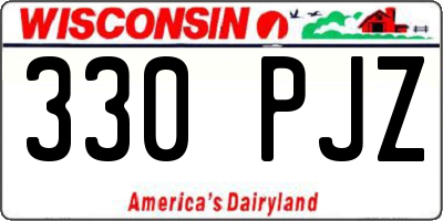 WI license plate 330PJZ