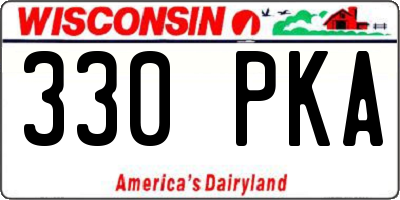 WI license plate 330PKA