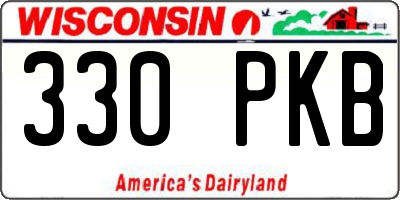 WI license plate 330PKB
