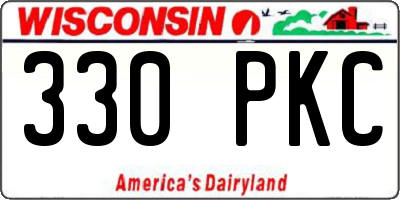 WI license plate 330PKC