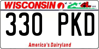 WI license plate 330PKD