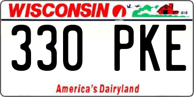 WI license plate 330PKE