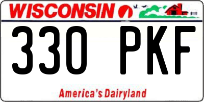 WI license plate 330PKF